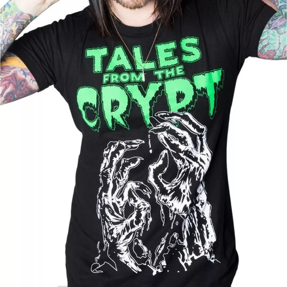 Kreepsville 666 Tales From The Crypt EC Comics Glow Hands TShirt. XL - Picture 1 of 9